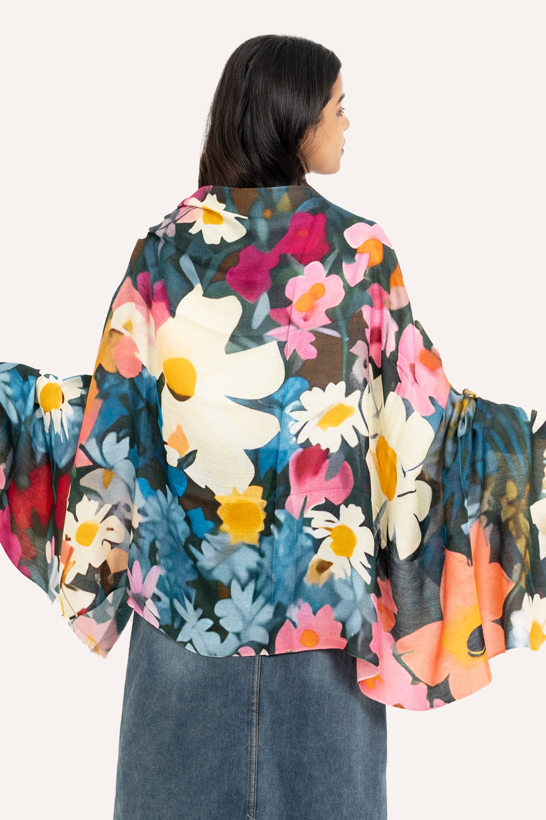 Luxury Daisy Dream Modal Cashmere Blend Scarf